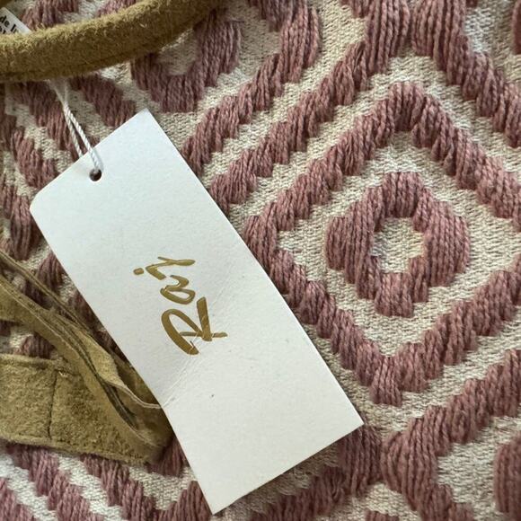 Raj Michelle Frayed Tote Bag Rosewood, New with Tag MSRP $165 - Picture 5 of 7
